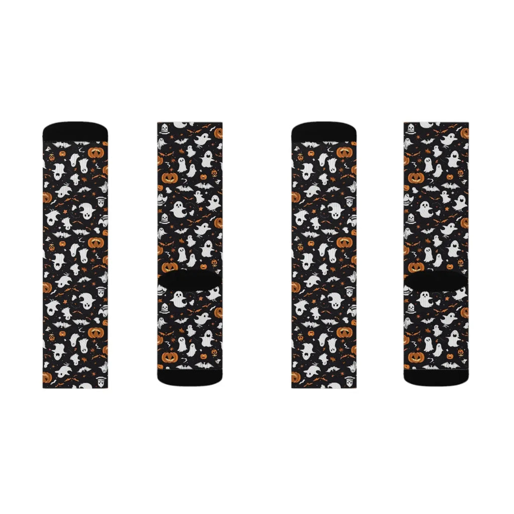 Sublimation Socks - Ghosts and Pumpkin Design - DipaliZ