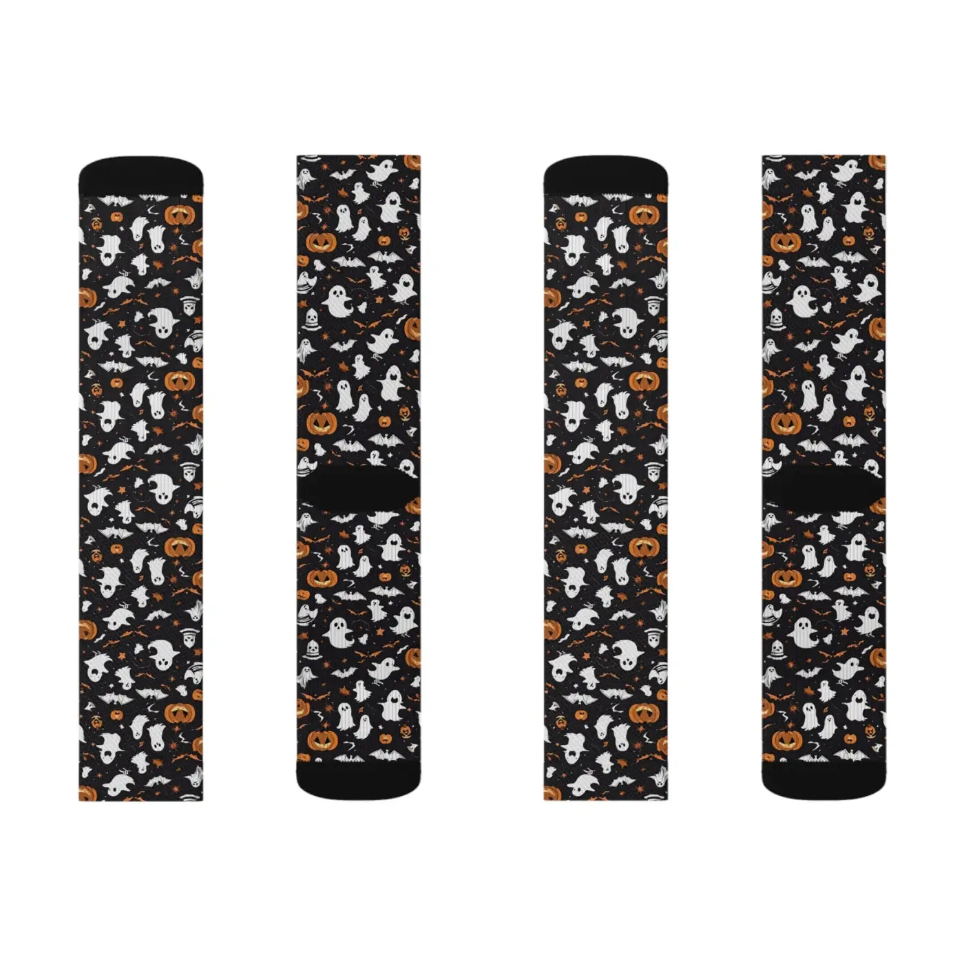 Sublimation Socks - Ghosts and Pumpkin Design - DipaliZ