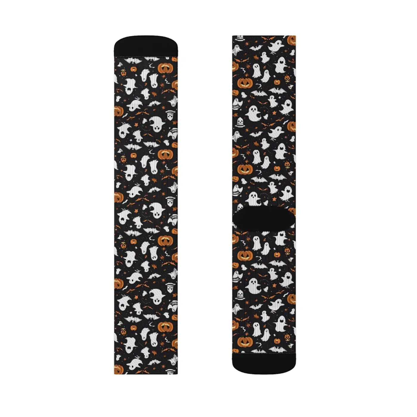 Sublimation Socks - Ghosts and Pumpkin Design - DipaliZ