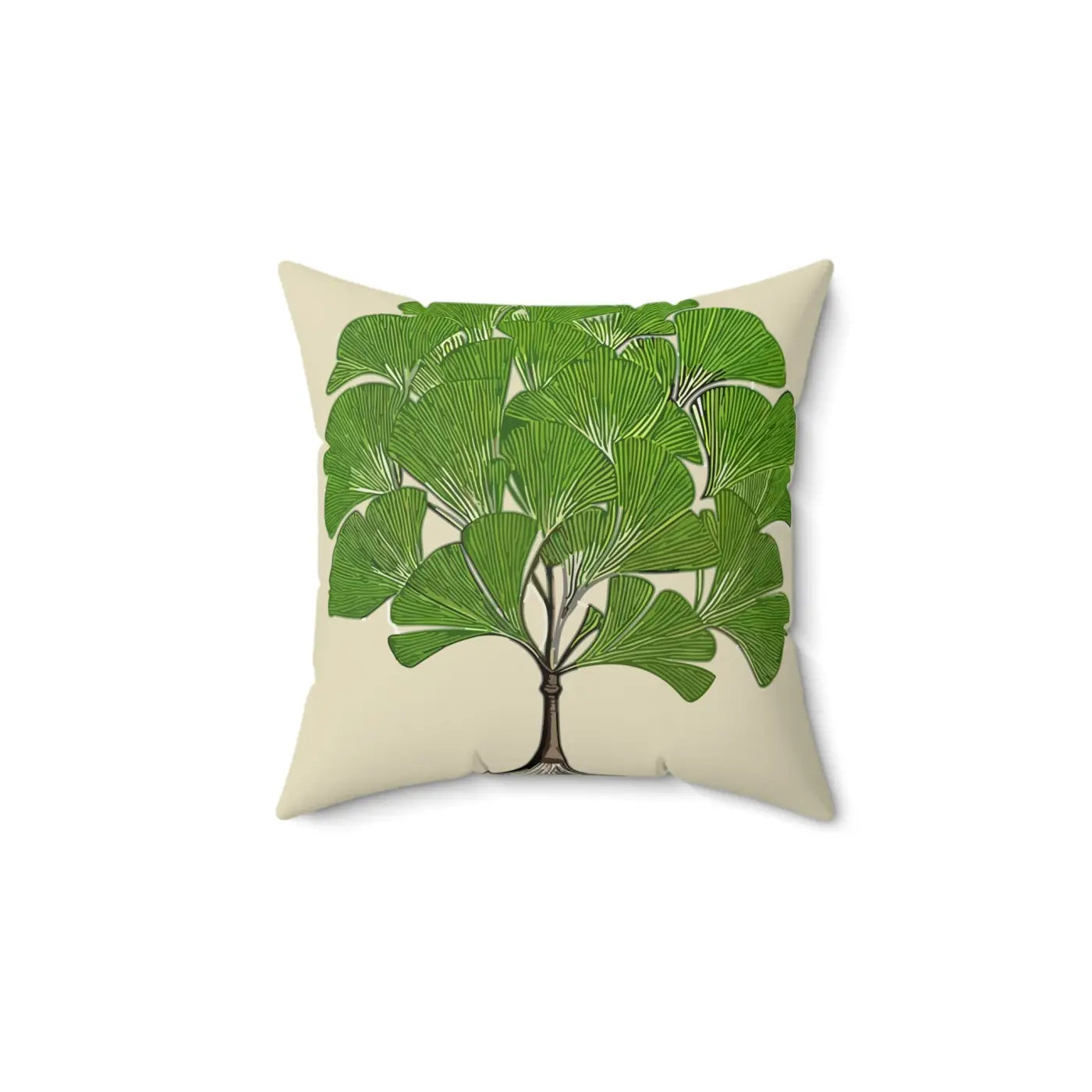 Ginkgo Tree Polyester Square Pillow - Modern Home Decor - DipaliZ