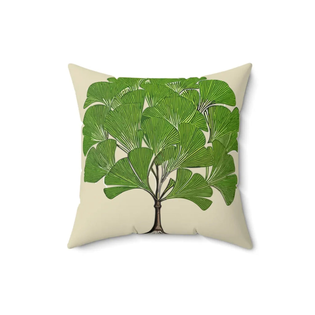 Ginkgo Tree Polyester Square Pillow - Modern Home Decor - DipaliZ