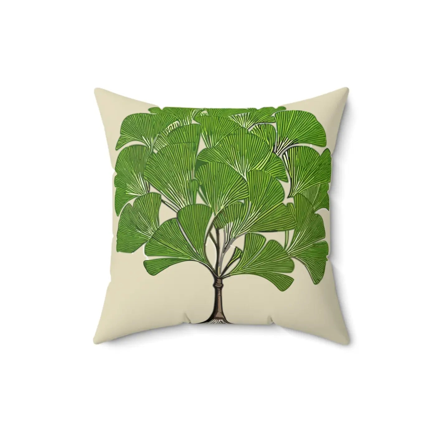 Ginkgo Tree Polyester Square Pillow - Modern Home Decor - DipaliZ