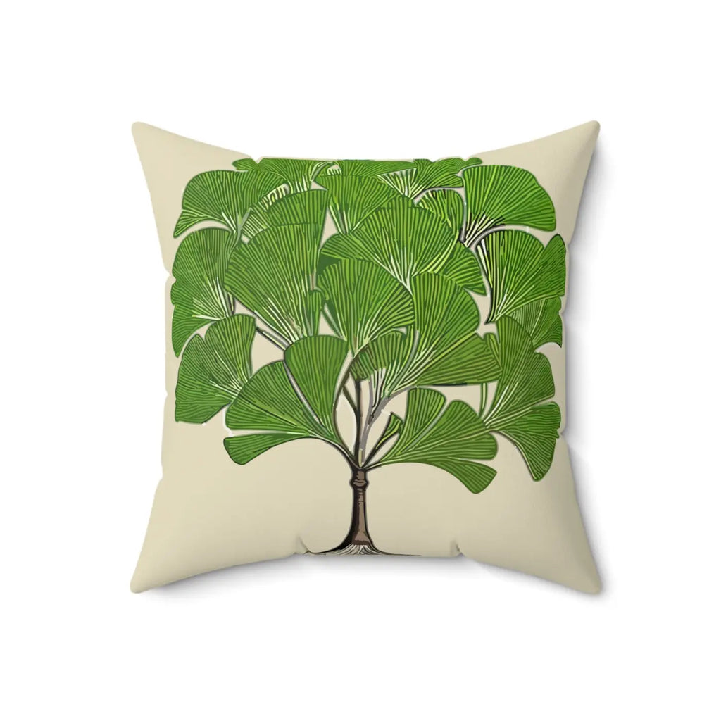 Ginkgo Tree Polyester Square Pillow - Modern Home Decor - DipaliZ