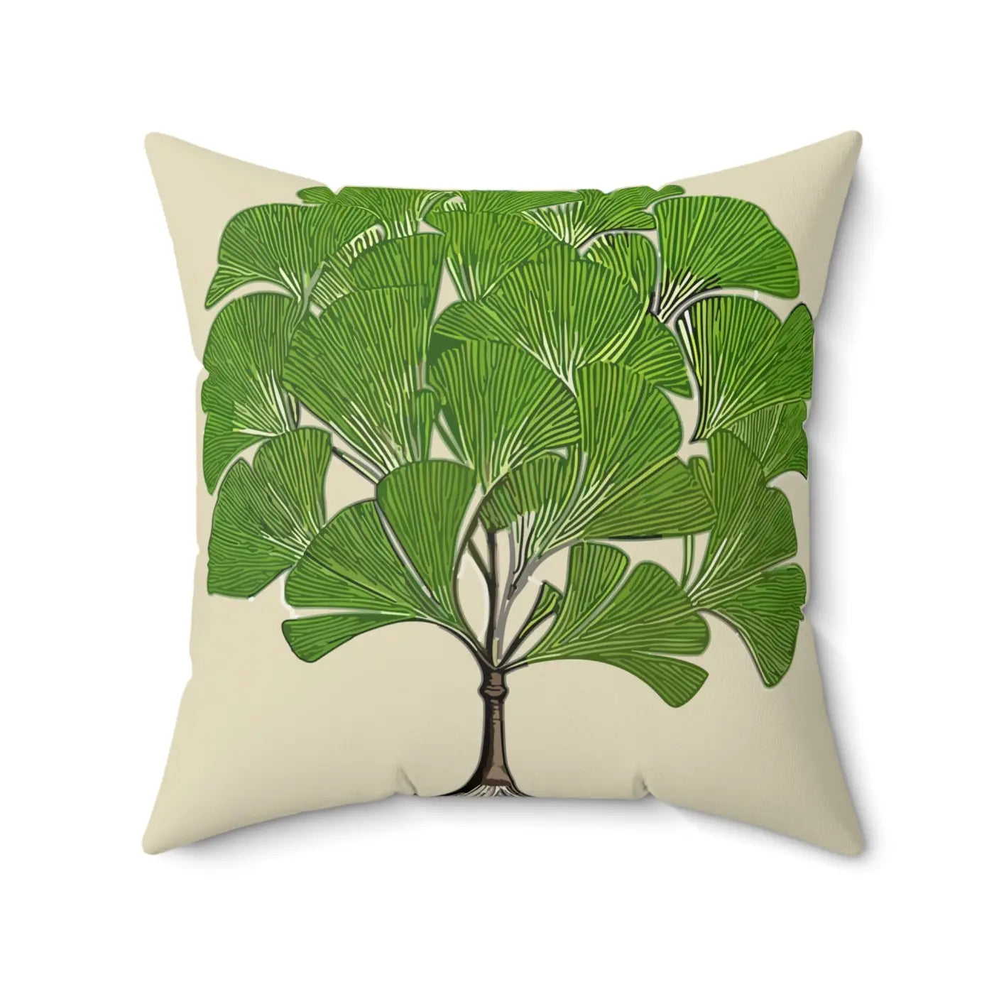 Ginkgo Tree Polyester Square Pillow - Modern Home Decor - DipaliZ