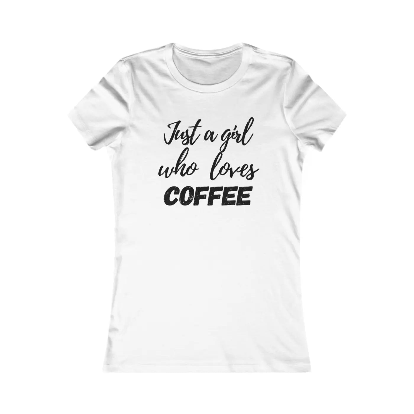 Girl Loves Coffee Tee - Comfy Women's Top - DipaliZ