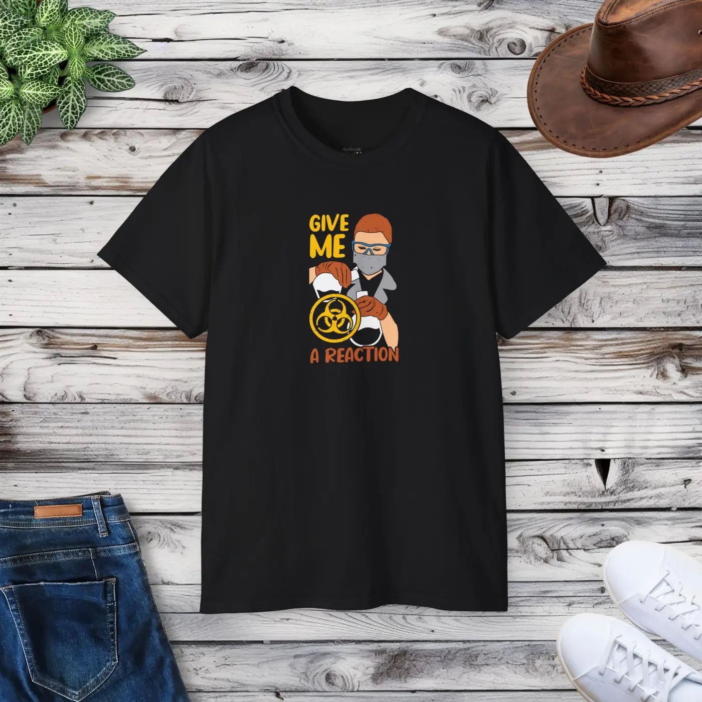 Unisex Ultra Cotton Tee - Give Me A Reaction Design - DipaliZ