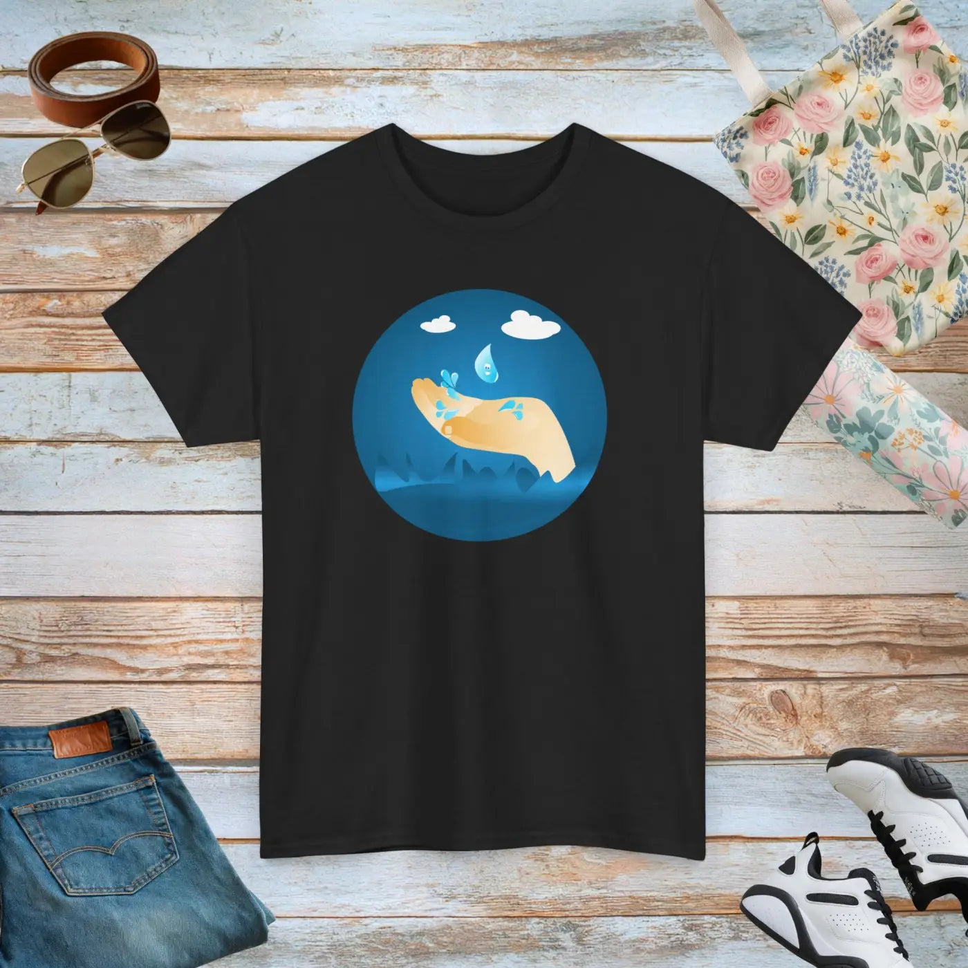 Conserve Water Globe Tee - Unisex Heavy Cotton - DipaliZ