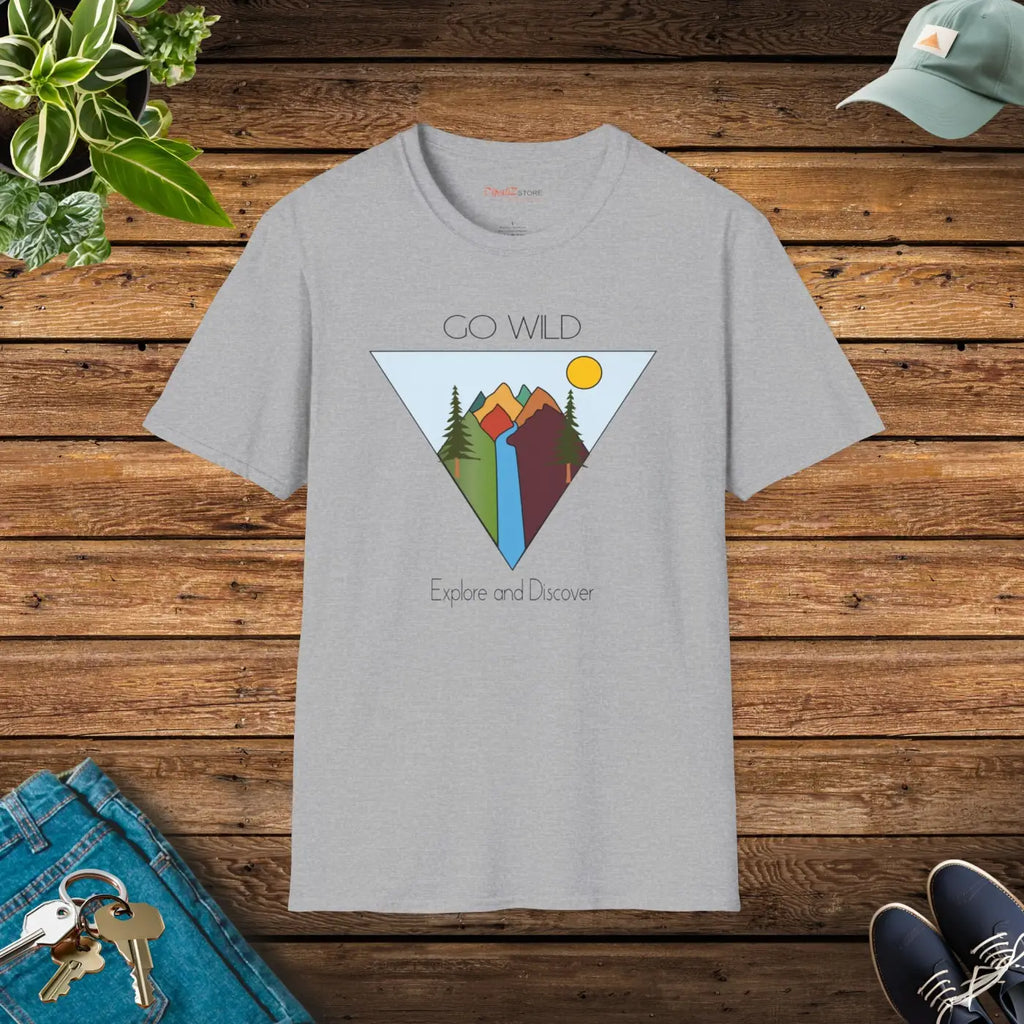 Go Wild Softstyle T Shirt - Adventure Travel Tee - DipaliZ