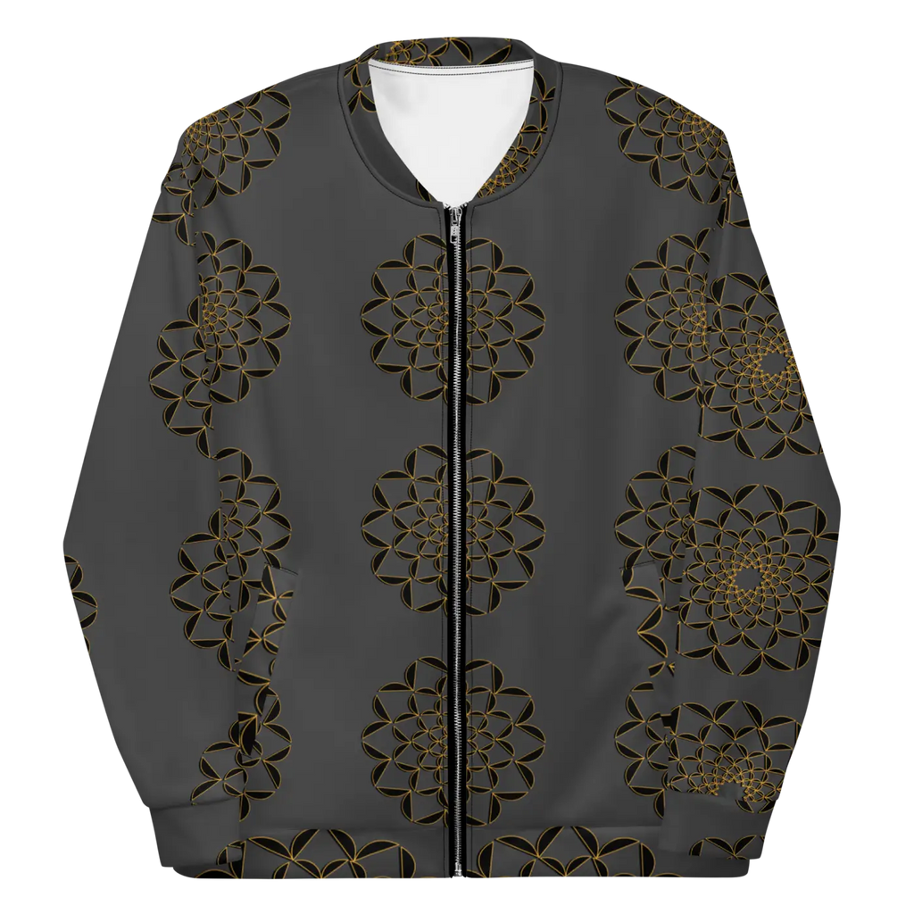 Golden Pattern Bomber Jacket - Unisex Streetwear - DipaliZ