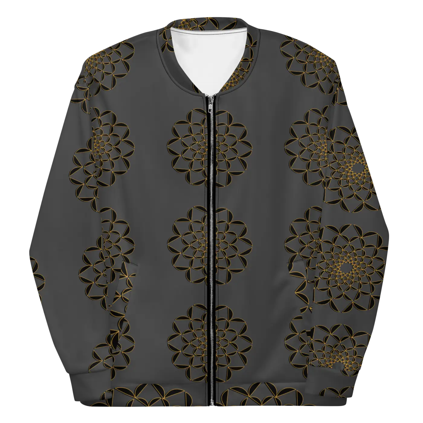 Golden Pattern Bomber Jacket - Unisex Streetwear - DipaliZ