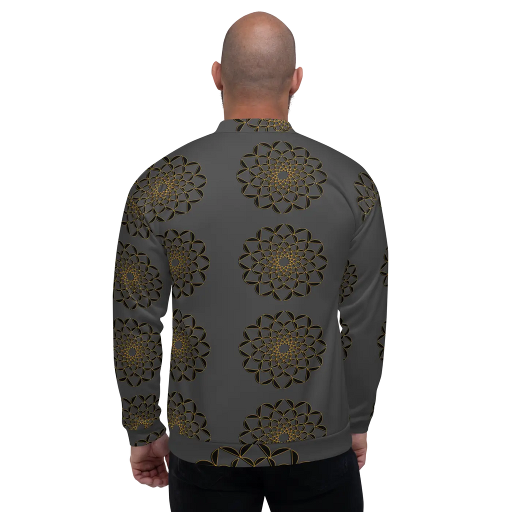 Golden Pattern Bomber Jacket - Unisex Streetwear - DipaliZ