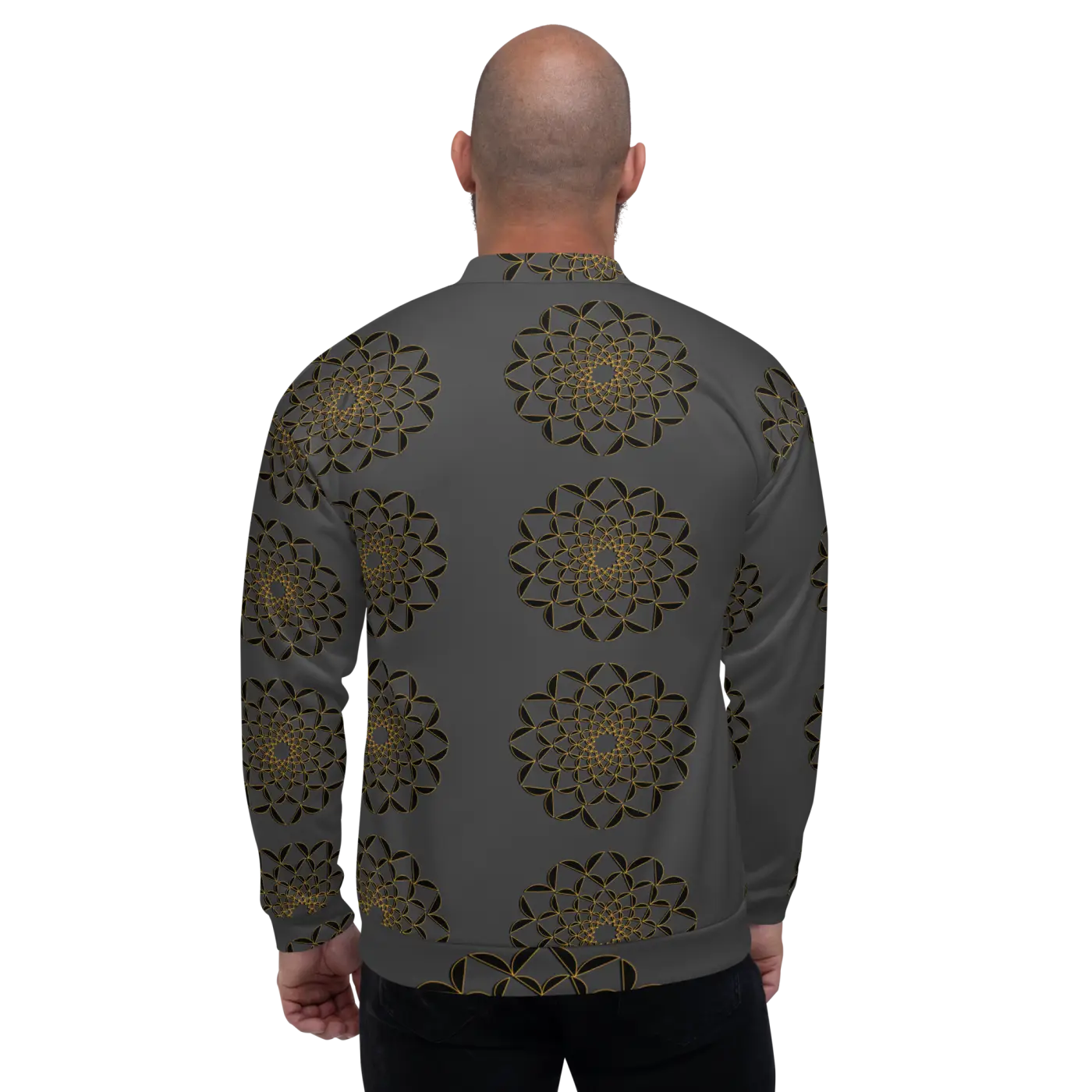 Golden Pattern Bomber Jacket - Unisex Streetwear - DipaliZ
