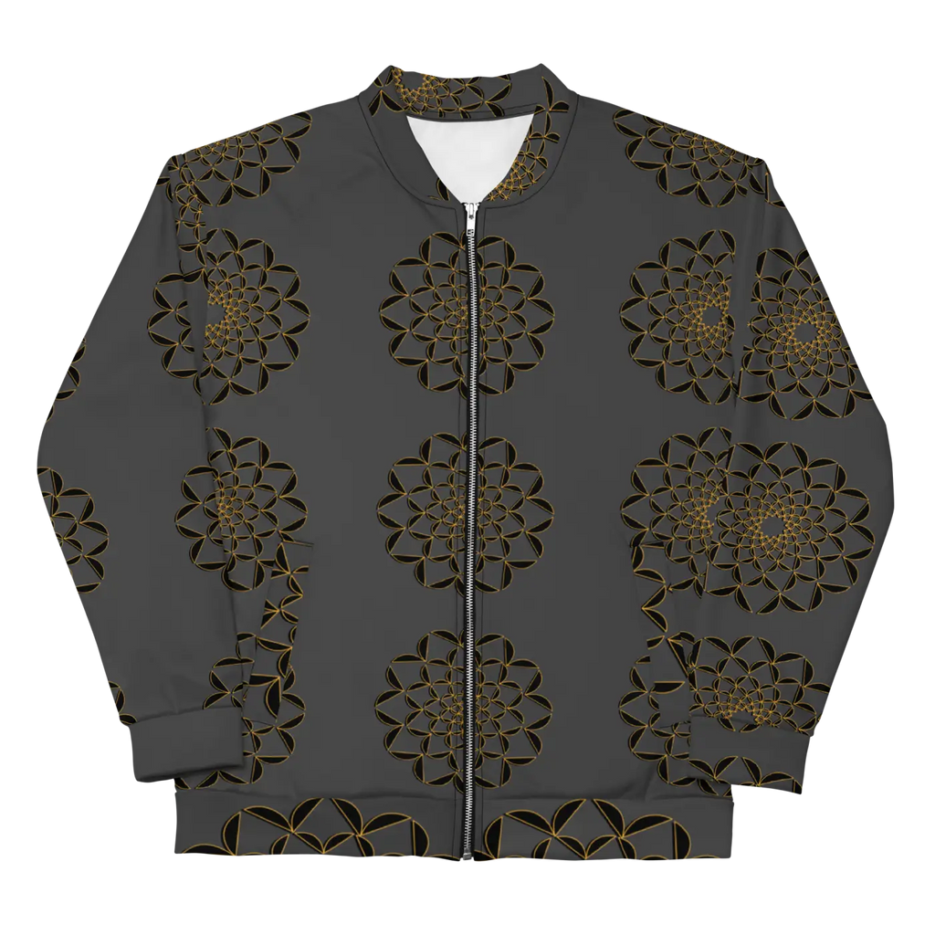Golden Pattern Bomber Jacket - Unisex Streetwear - DipaliZ