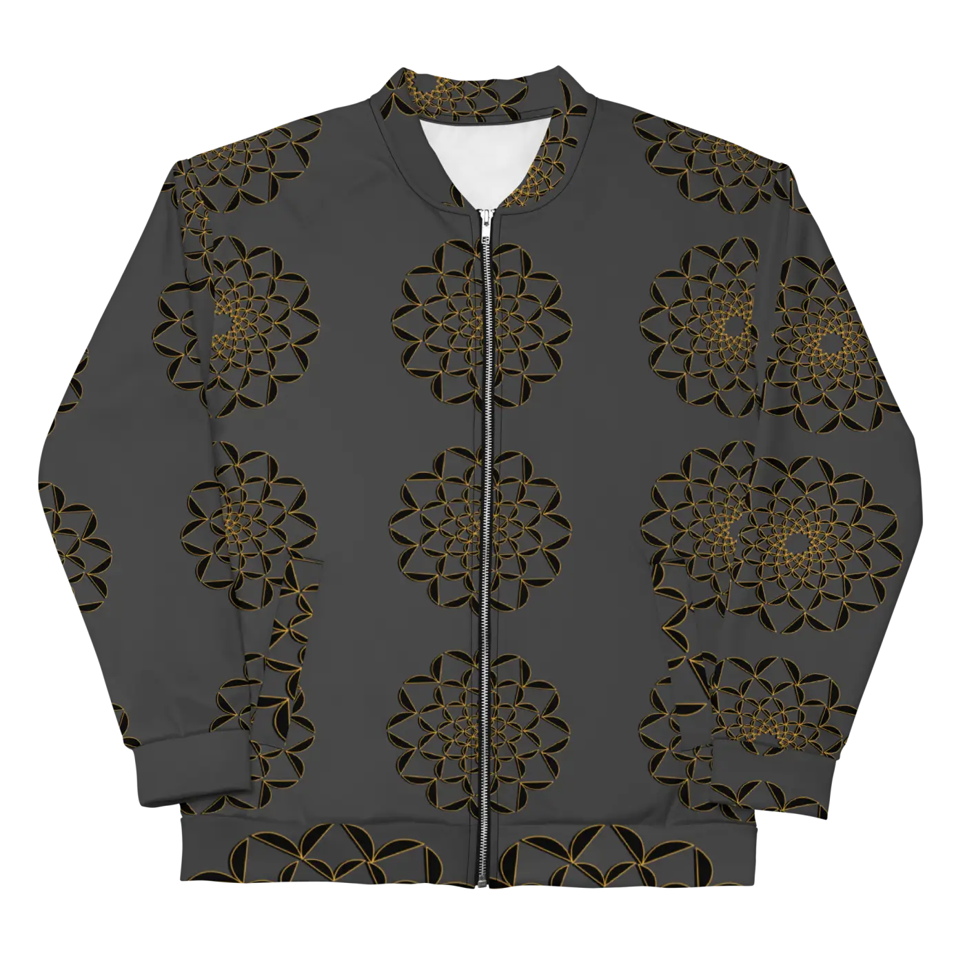 Golden Pattern Bomber Jacket - Unisex Streetwear - DipaliZ