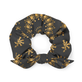 Golden Snow Flakes Scrunchie - Sparkle Hair Accessory - DipaliZ