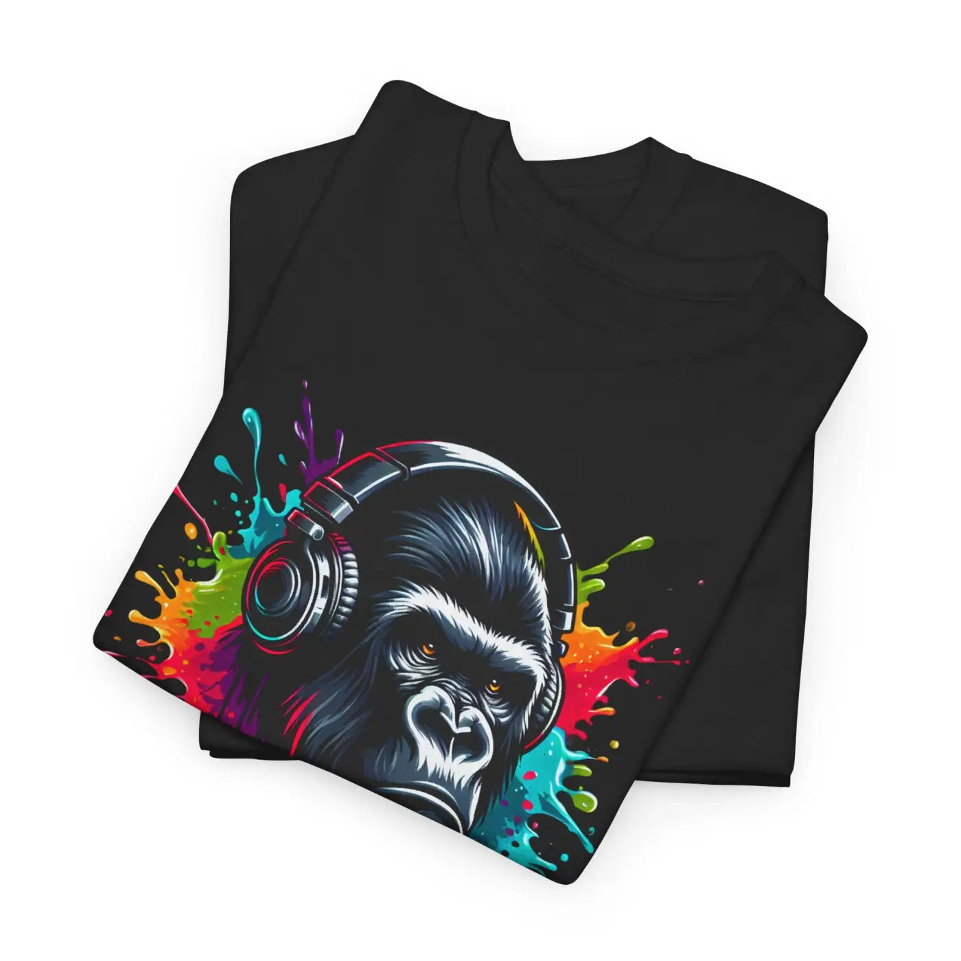 Gorilla Headphones Cotton Tee - Unisex Heavy Tee - DipaliZ