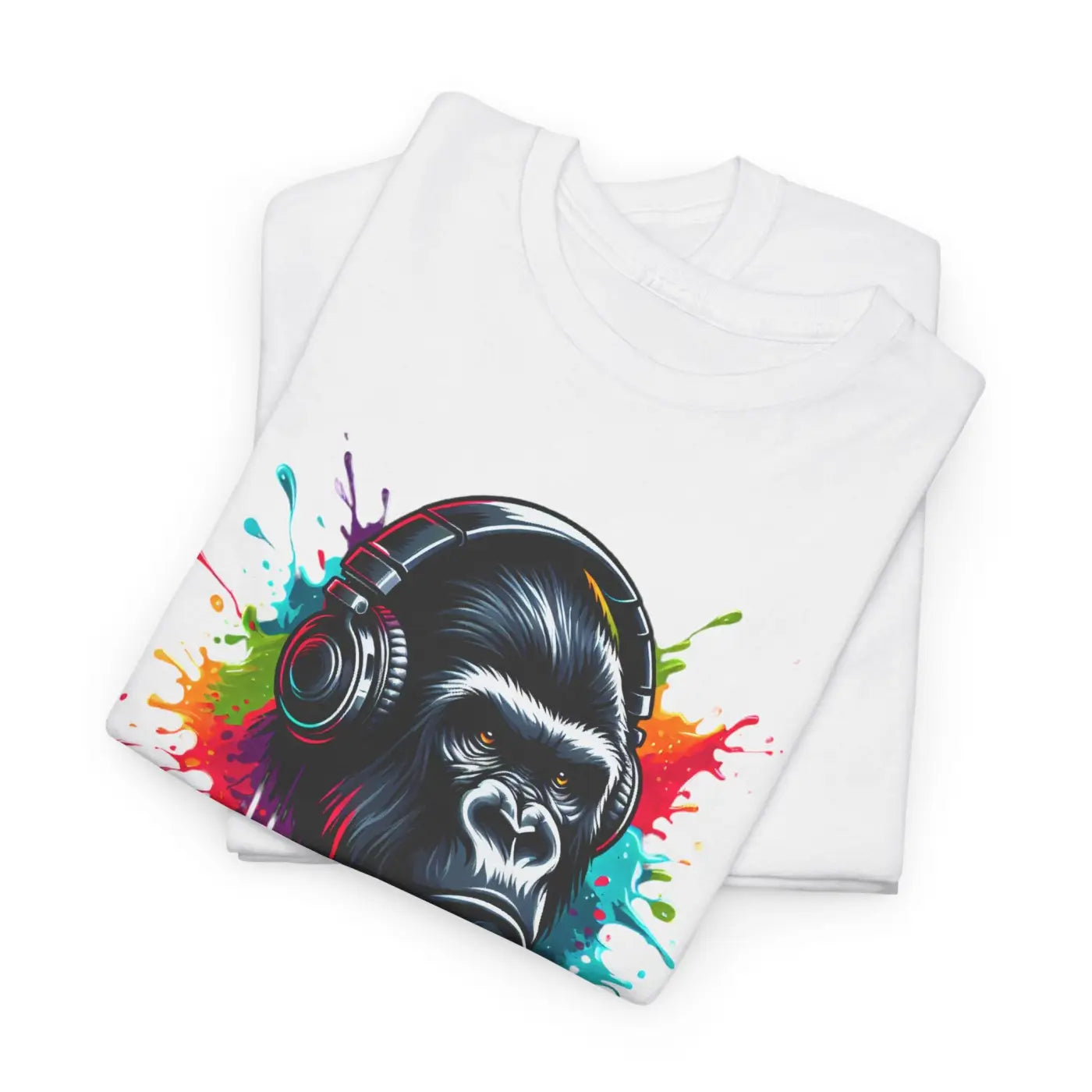 Gorilla Headphones Cotton Tee - Unisex Heavy Tee - DipaliZ