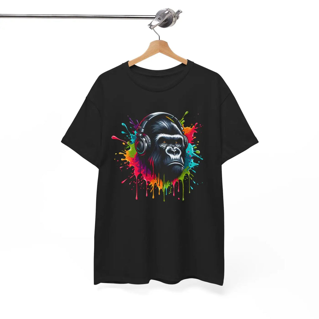 Gorilla Headphones Cotton Tee - Unisex Heavy Tee - DipaliZ