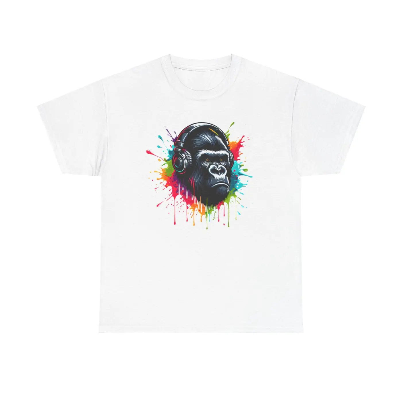 Gorilla Headphones Cotton Tee - Unisex Heavy Tee - DipaliZ