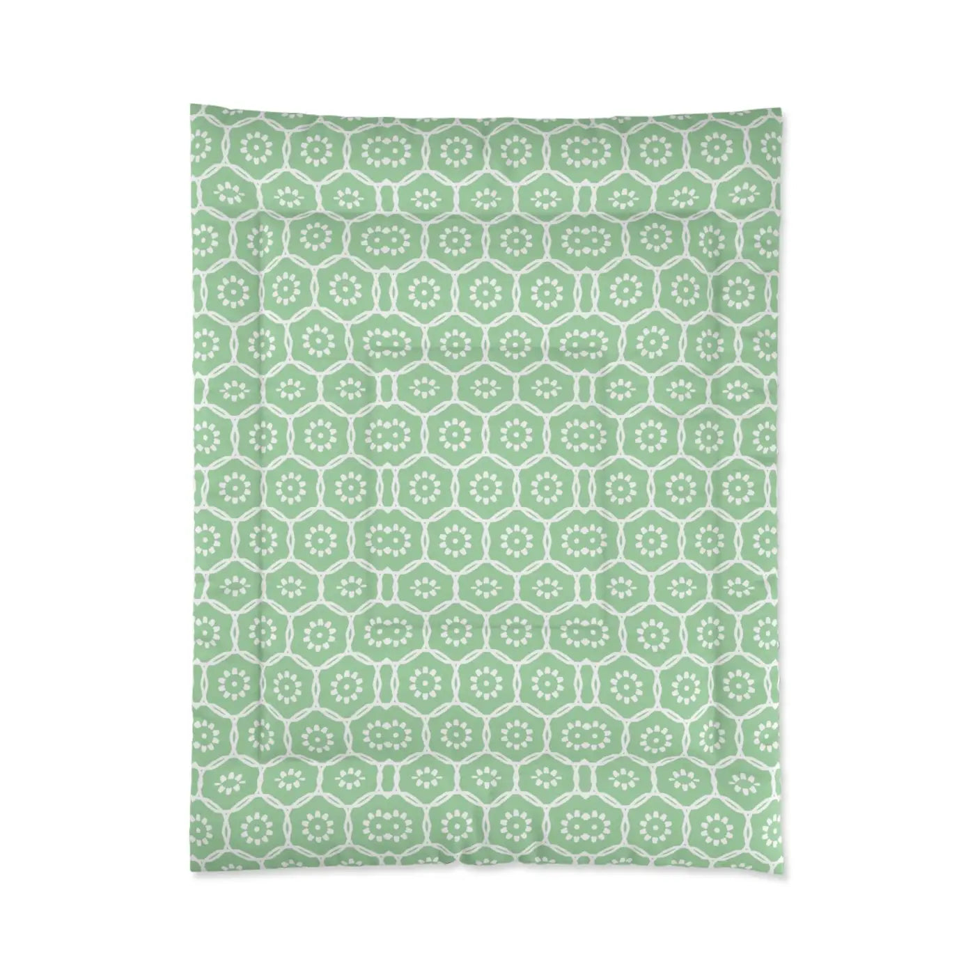 Green Abstract Comforter - Bold Pattern Bedding - DipaliZ