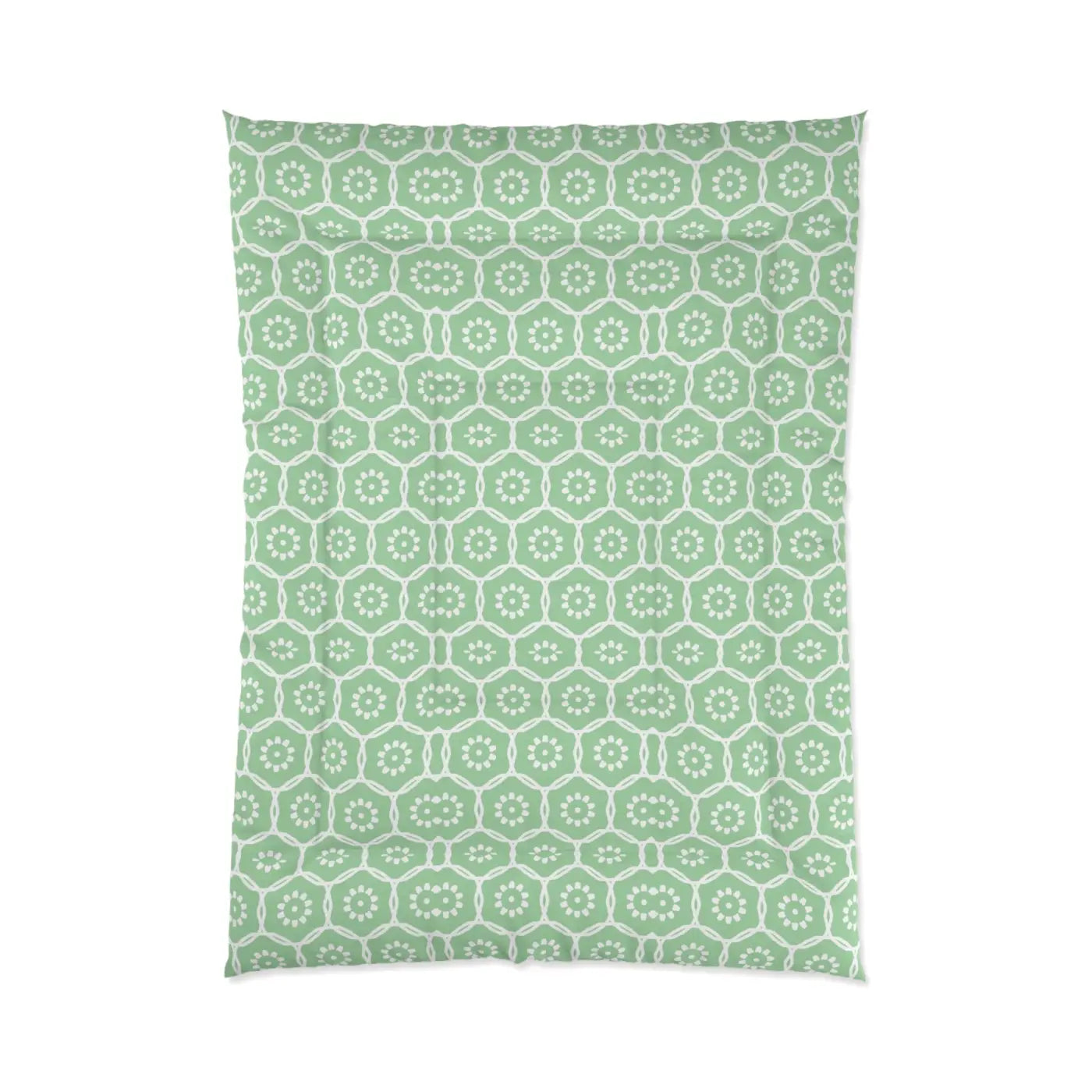 Green Abstract Comforter - Bold Pattern Bedding - DipaliZ