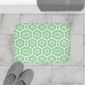 Green Geometric Bath Mat - Ultra Soft Spa Comfort - DipaliZ