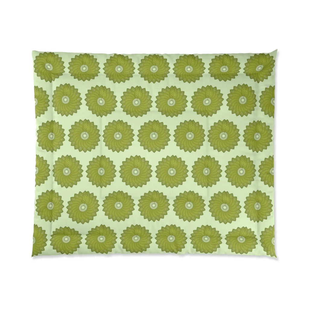 Green Leaves Comforter - Sustainable Cozy Bedding - DipaliZ