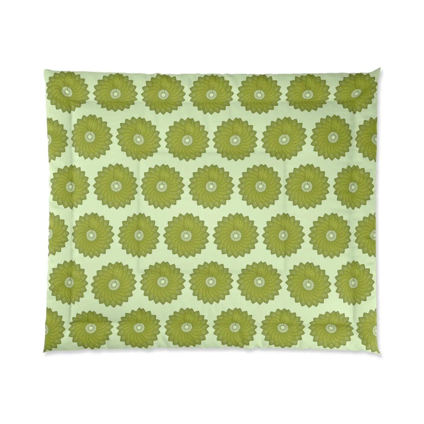Green Leaves Comforter - Sustainable Cozy Bedding - DipaliZ
