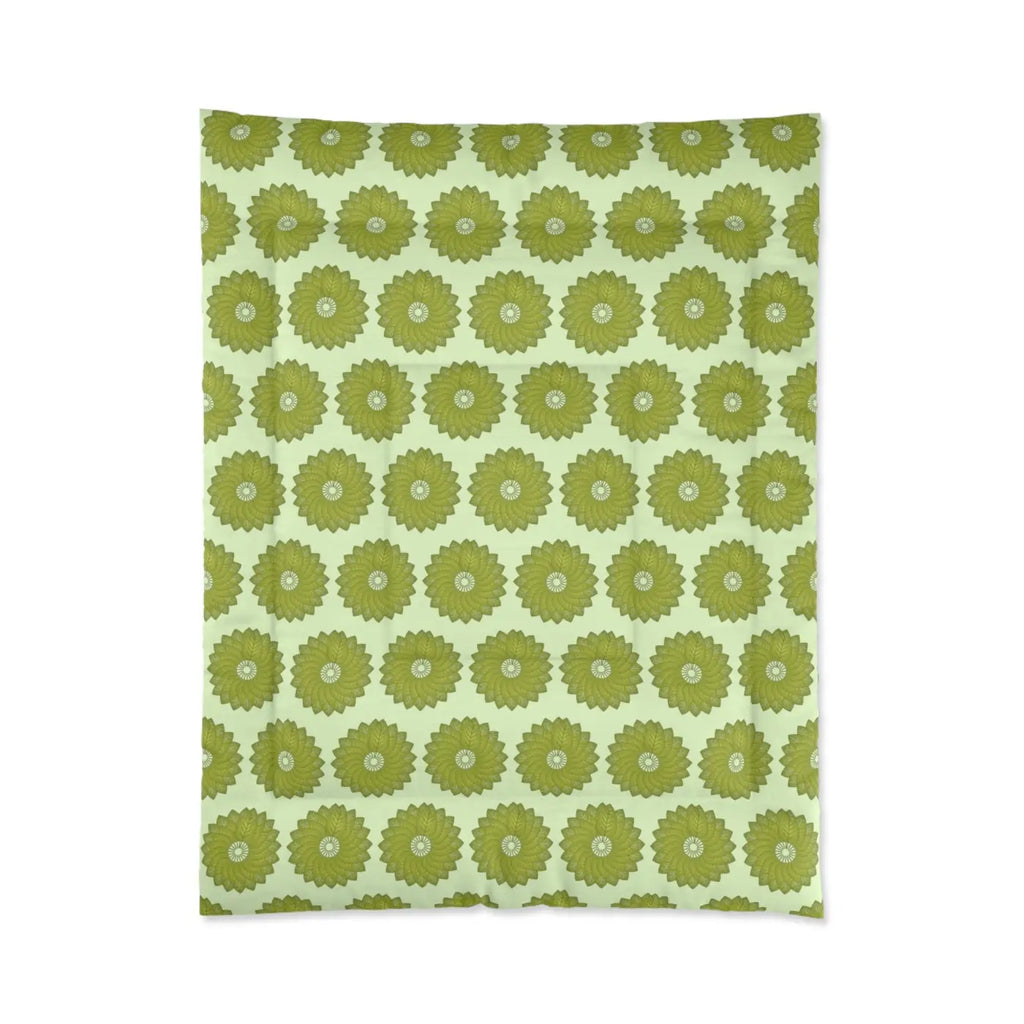 Green Leaves Comforter - Sustainable Cozy Bedding - DipaliZ