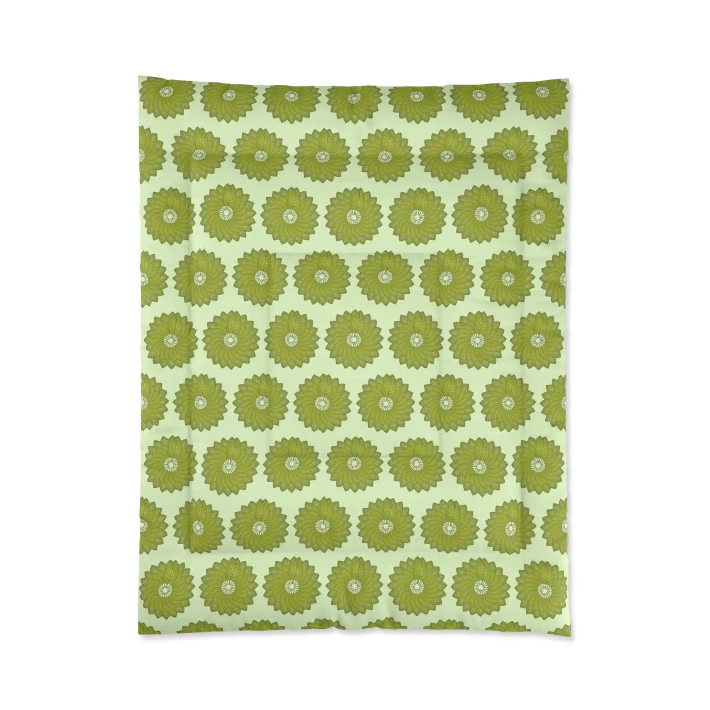 Green Leaves Comforter - Sustainable Cozy Bedding - DipaliZ