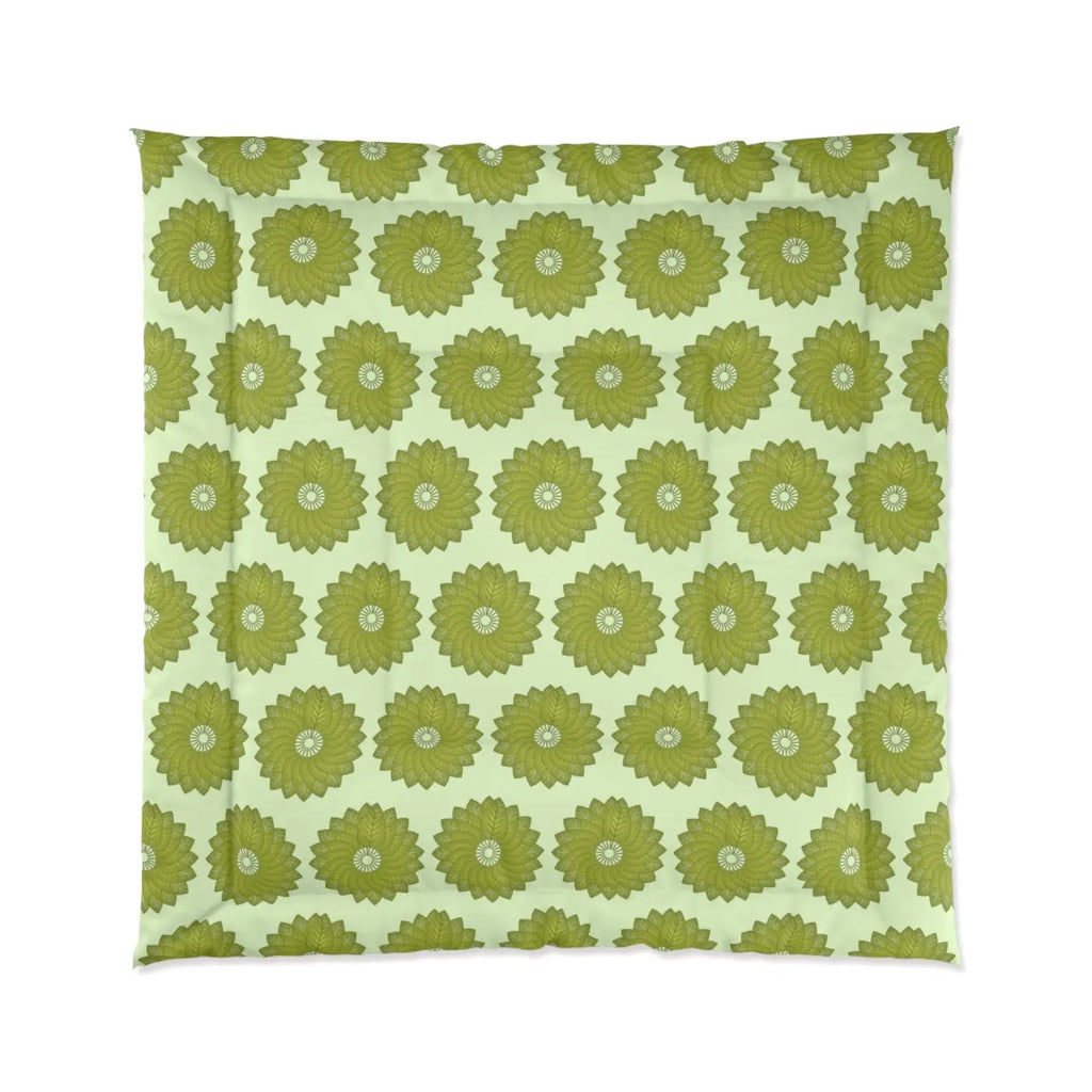 Green Leaves Comforter - Sustainable Cozy Bedding - DipaliZ