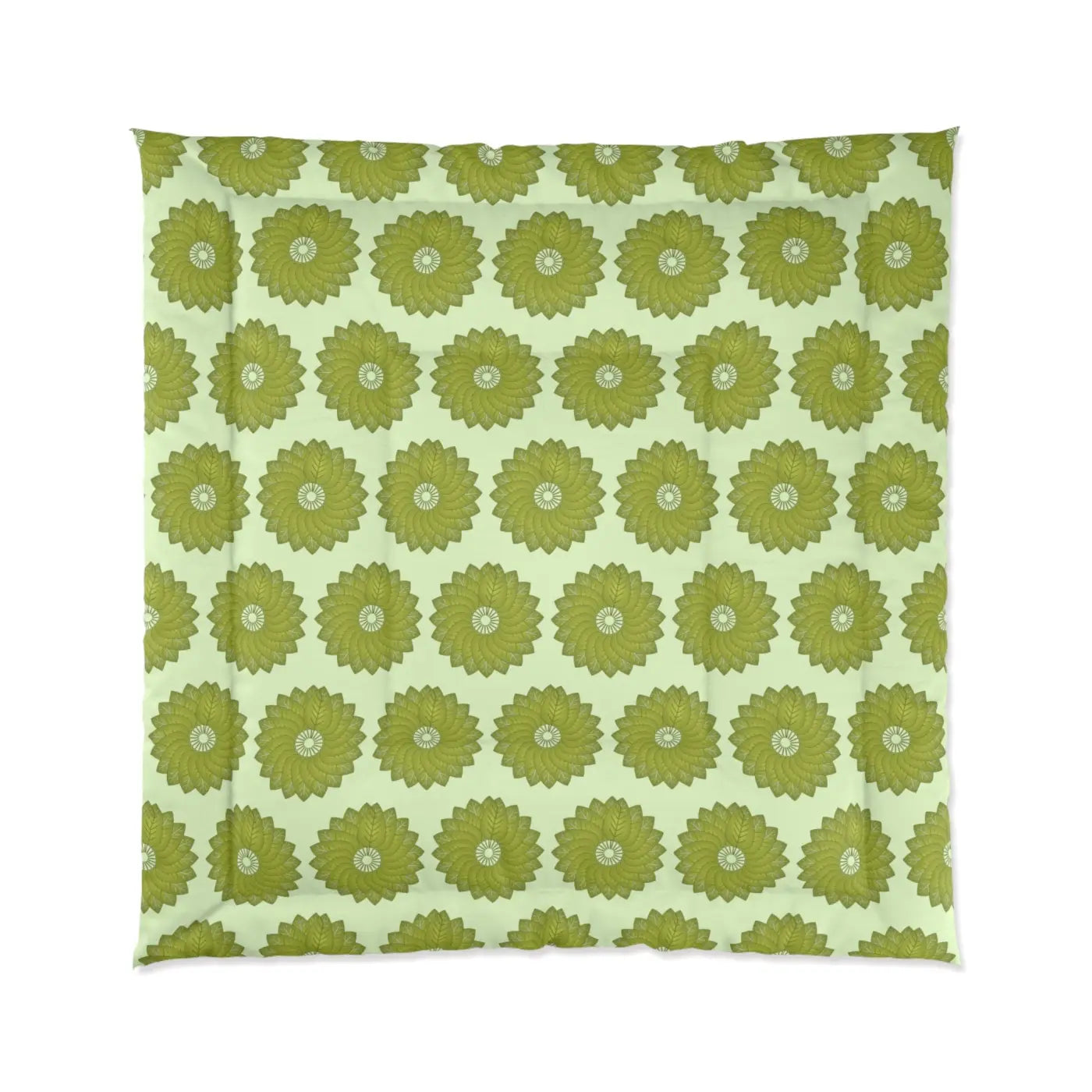 Green Leaves Comforter - Sustainable Cozy Bedding - DipaliZ