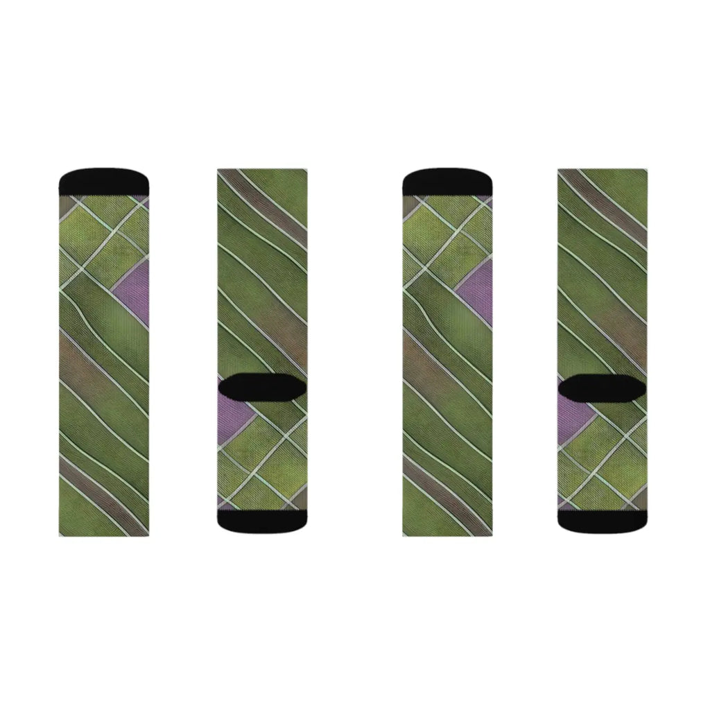 Purple Abstract Pattern Socks - Vibrant Comfort Style - DipaliZ