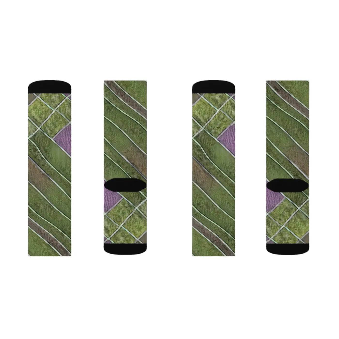 Purple Abstract Pattern Socks - Vibrant Comfort Style - DipaliZ