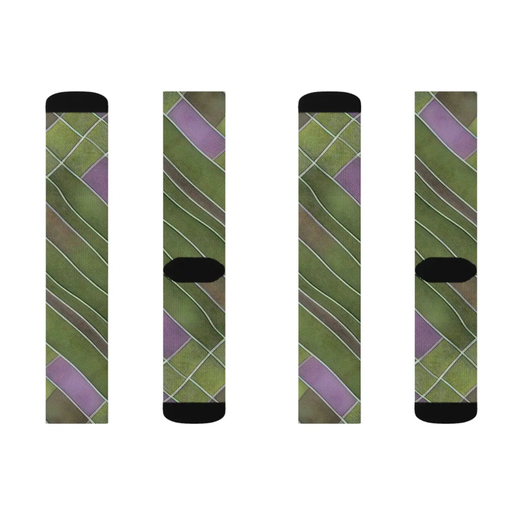 Purple Abstract Pattern Socks - Vibrant Comfort Style - DipaliZ