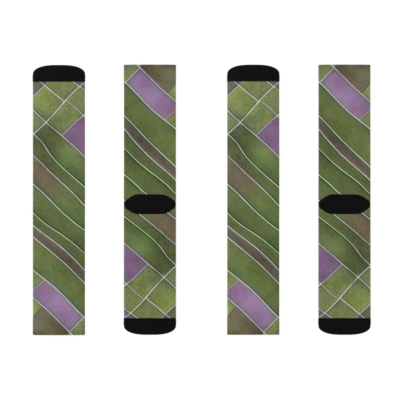 Purple Abstract Pattern Socks - Vibrant Comfort Style - DipaliZ