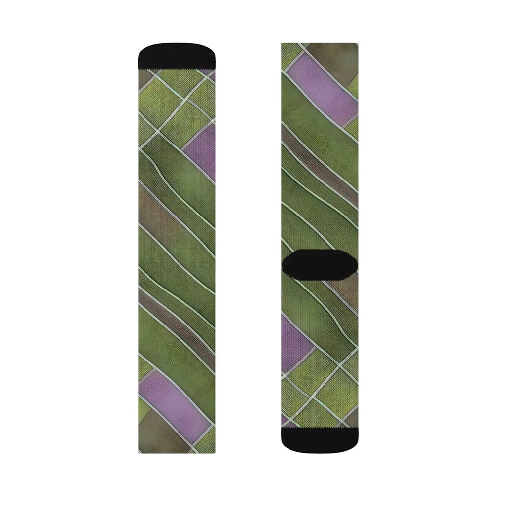 Purple Abstract Pattern Socks - Vibrant Comfort Style - DipaliZ