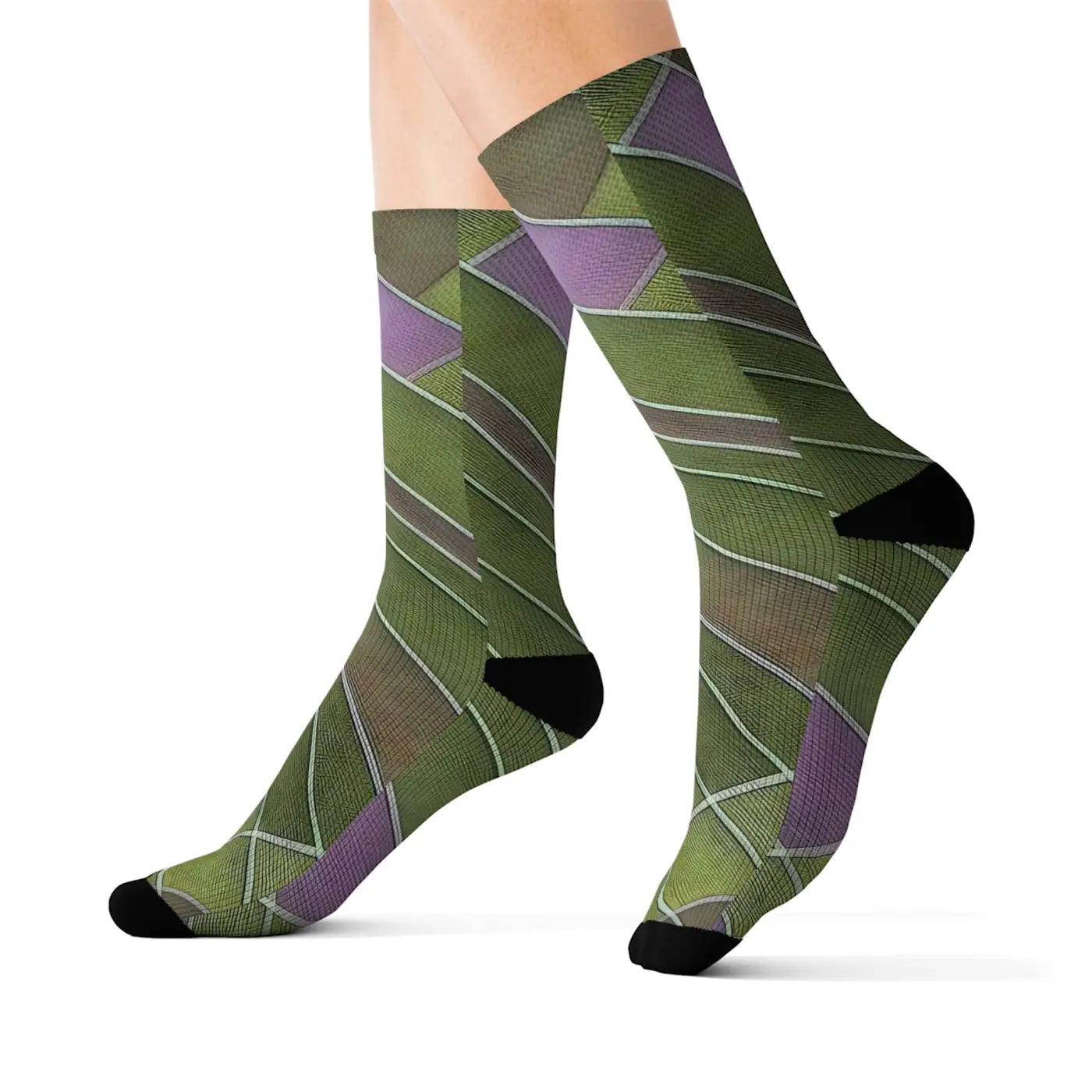Purple Abstract Pattern Socks - Vibrant Comfort Style - DipaliZ