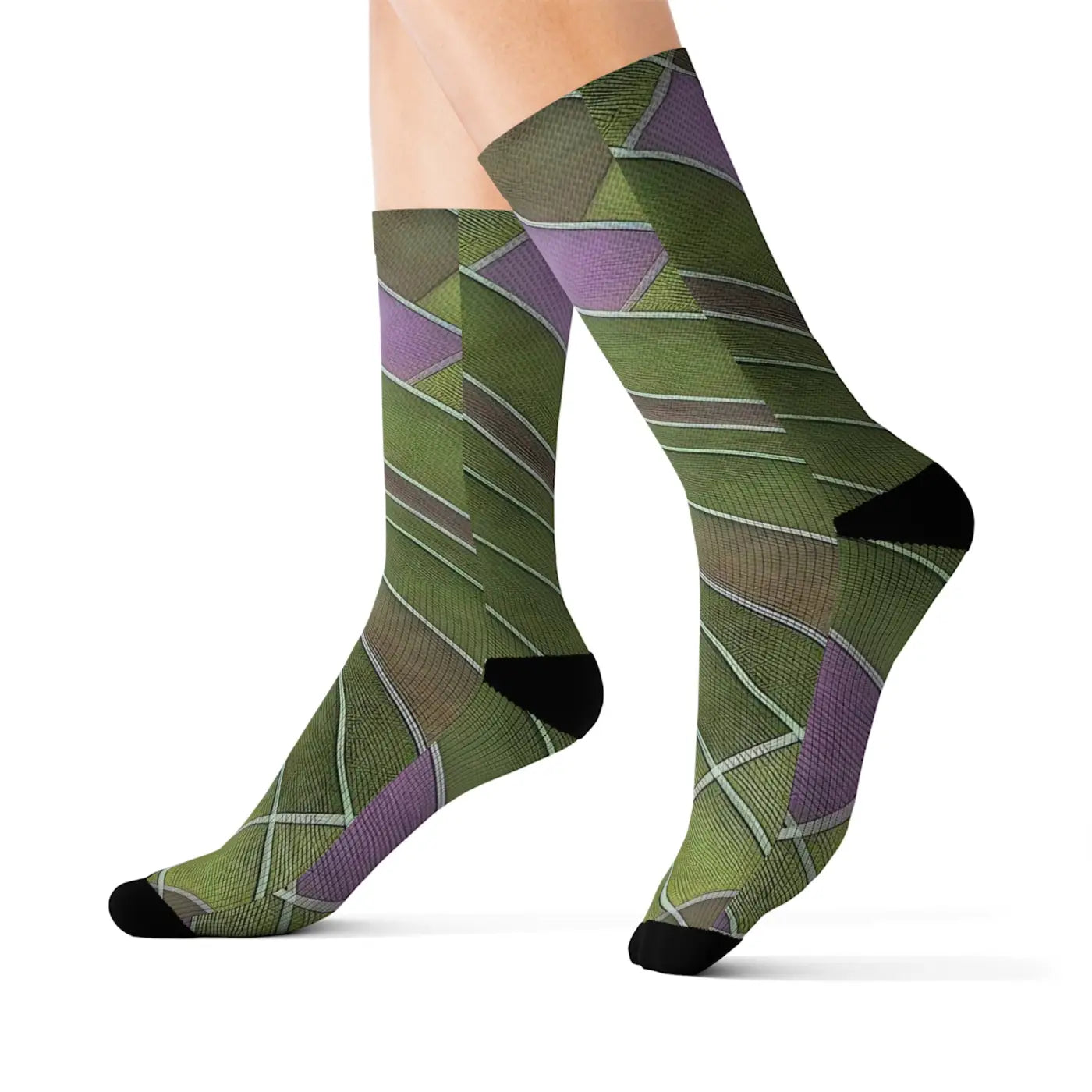 Purple Abstract Pattern Socks - Vibrant Comfort Style - DipaliZ