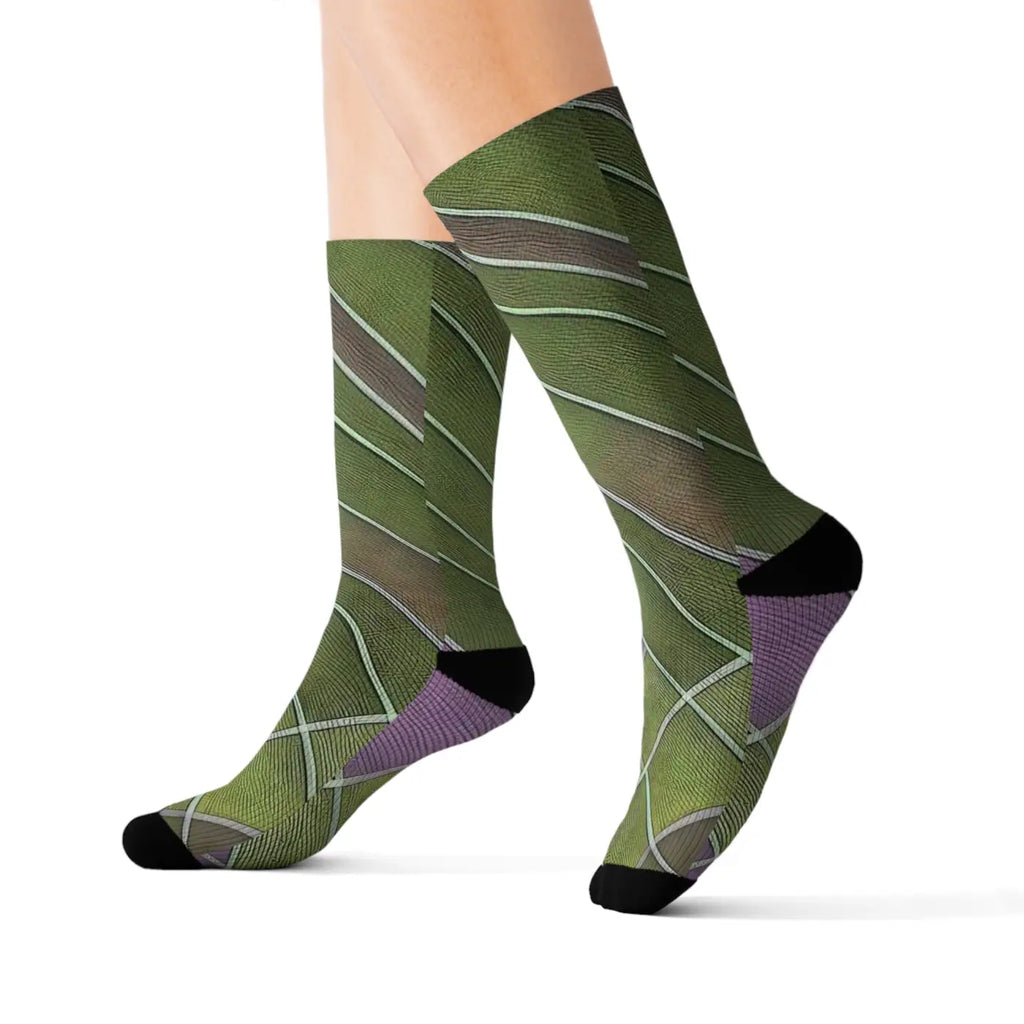 Purple Abstract Pattern Socks - Vibrant Comfort Style - DipaliZ