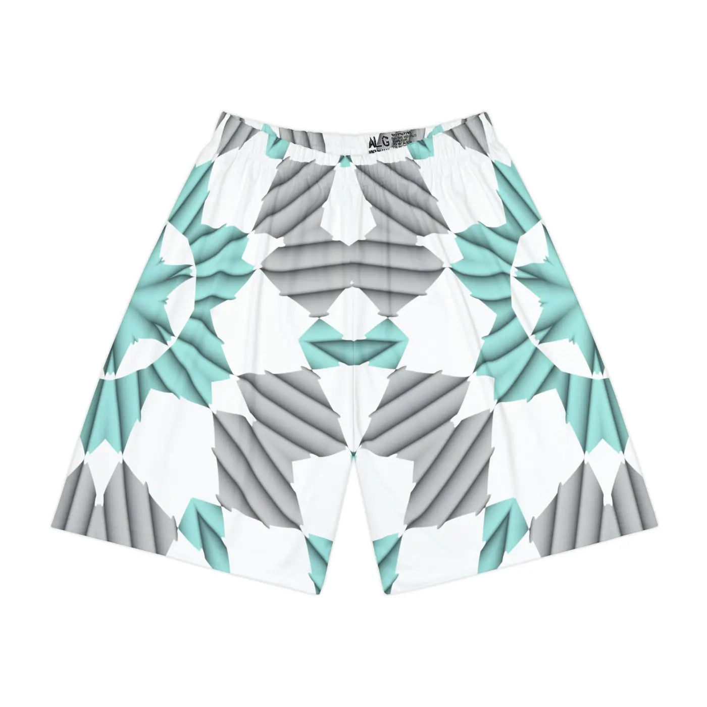 Cyan Blue Abstract Gym Shorts - Performance Activewear - DipaliZ