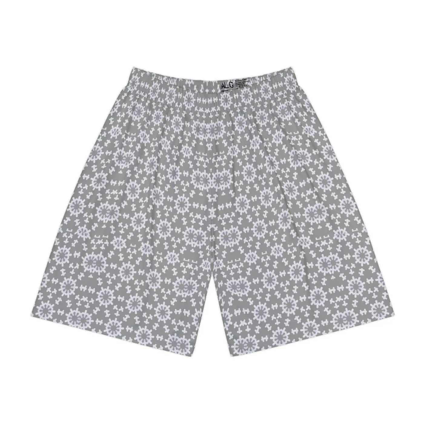 Performance Shorts - White Abstract Pattern Design - DipaliZ