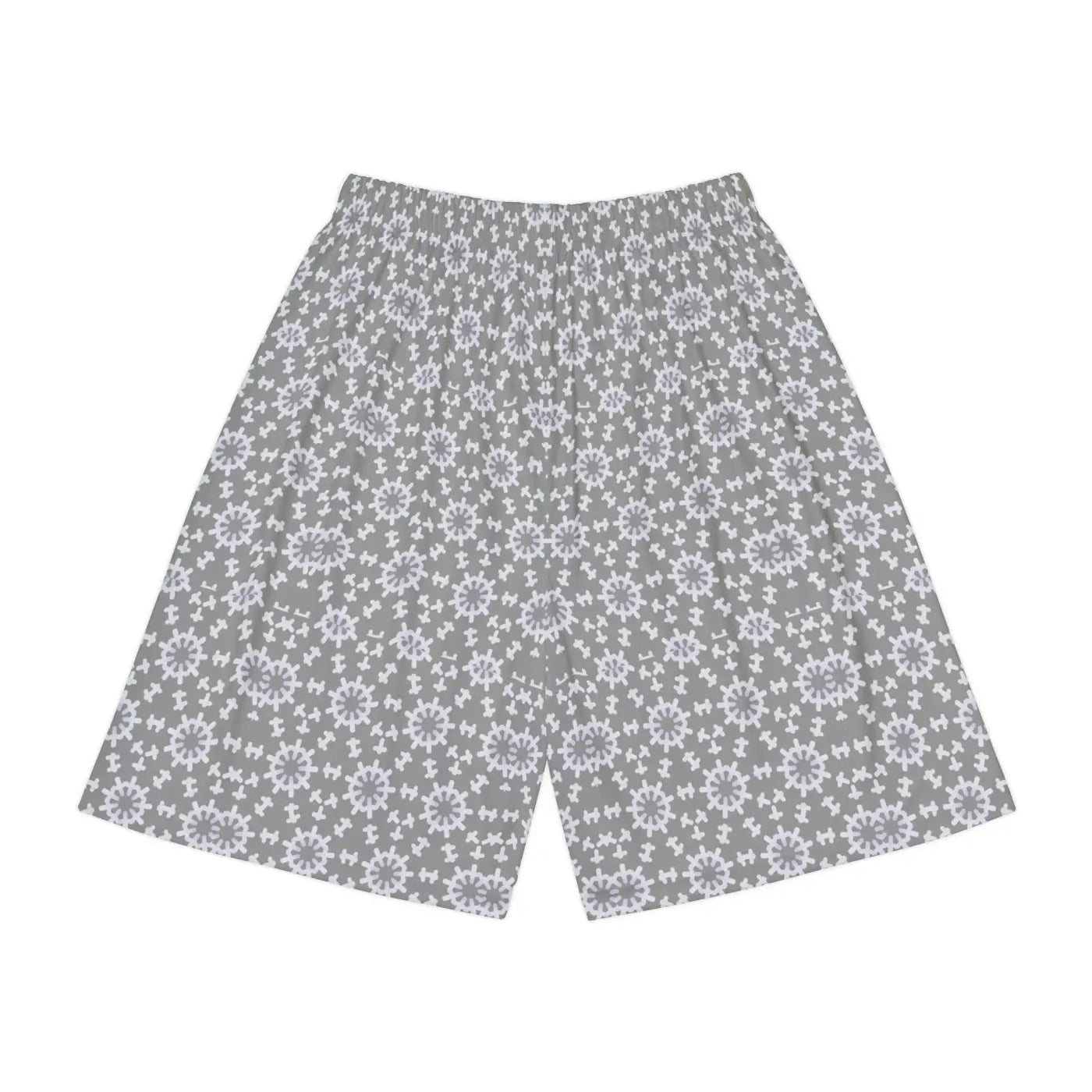 Performance Shorts - White Abstract Pattern Design - DipaliZ