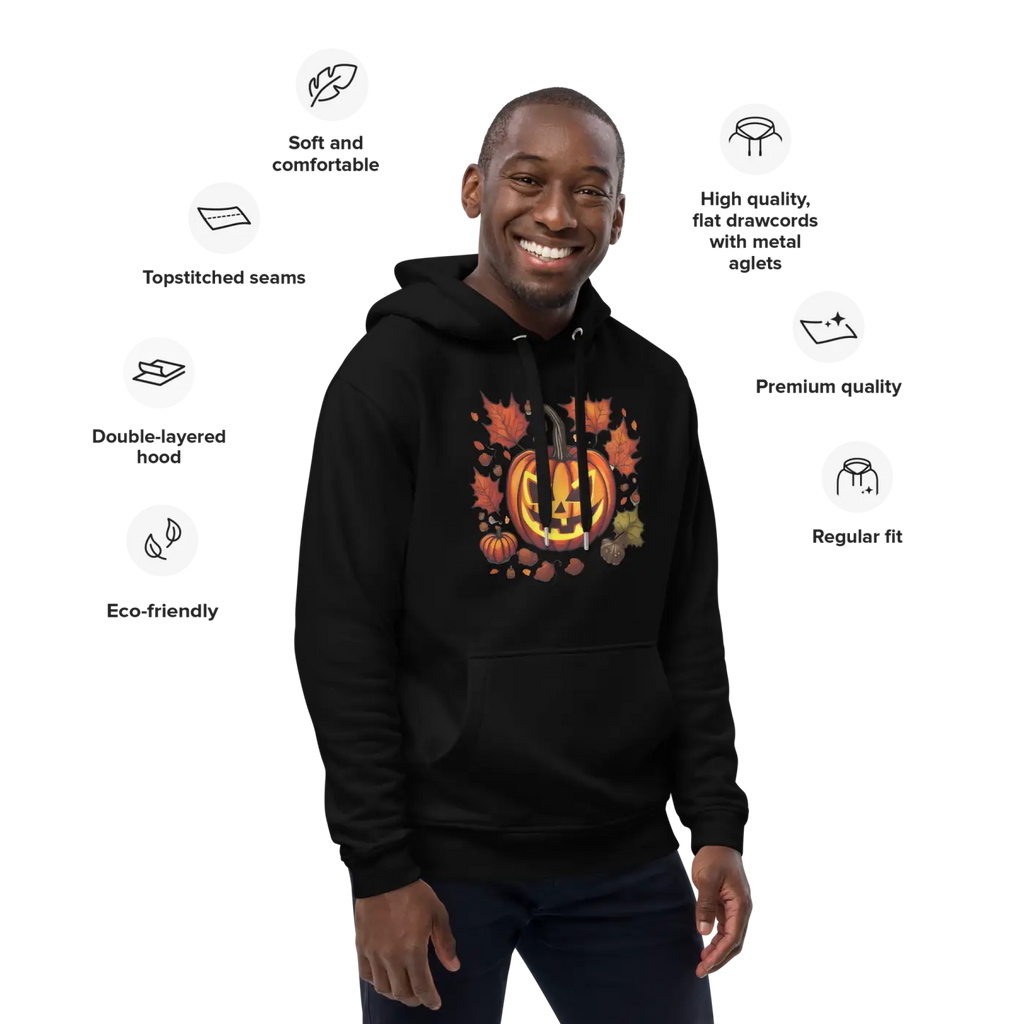 Premium Eco Hoodie - Spooky Halloween Style - DipaliZ
