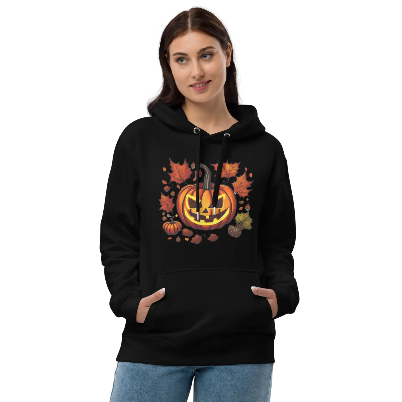 Premium Eco Hoodie - Spooky Halloween Style - DipaliZ
