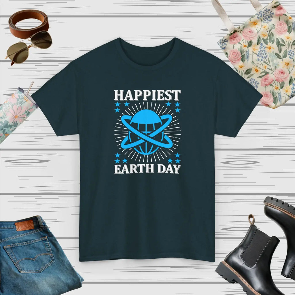 Happiest Earth Day Tee - Sustainable Unisex Cotton - DipaliZ