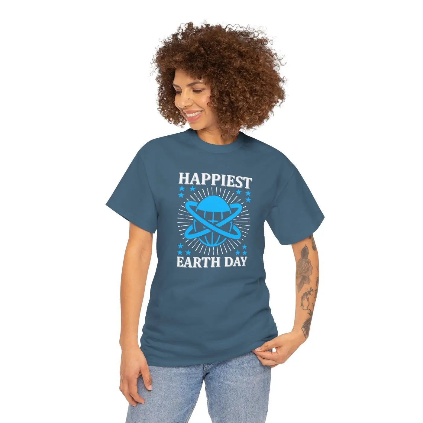 Happiest Earth Day Tee - Sustainable Unisex Cotton - DipaliZ