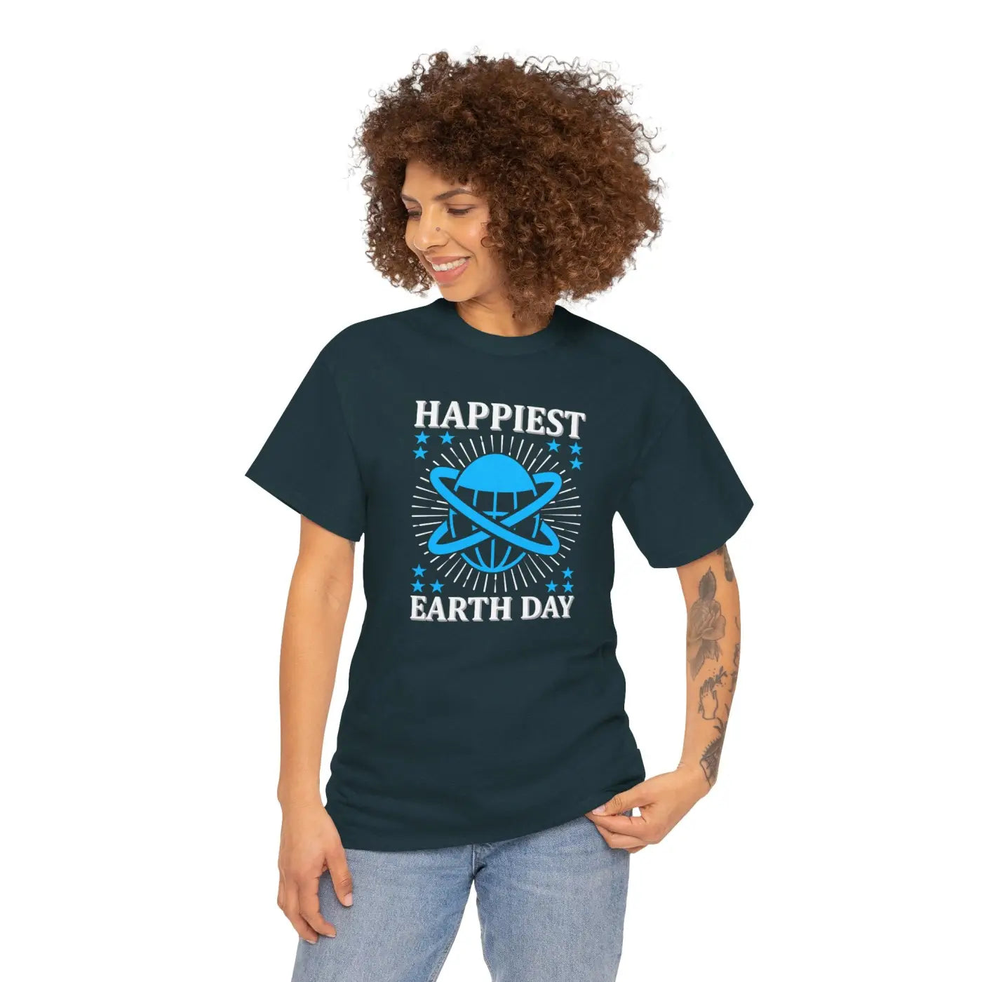 Happiest Earth Day Tee - Sustainable Unisex Cotton - DipaliZ