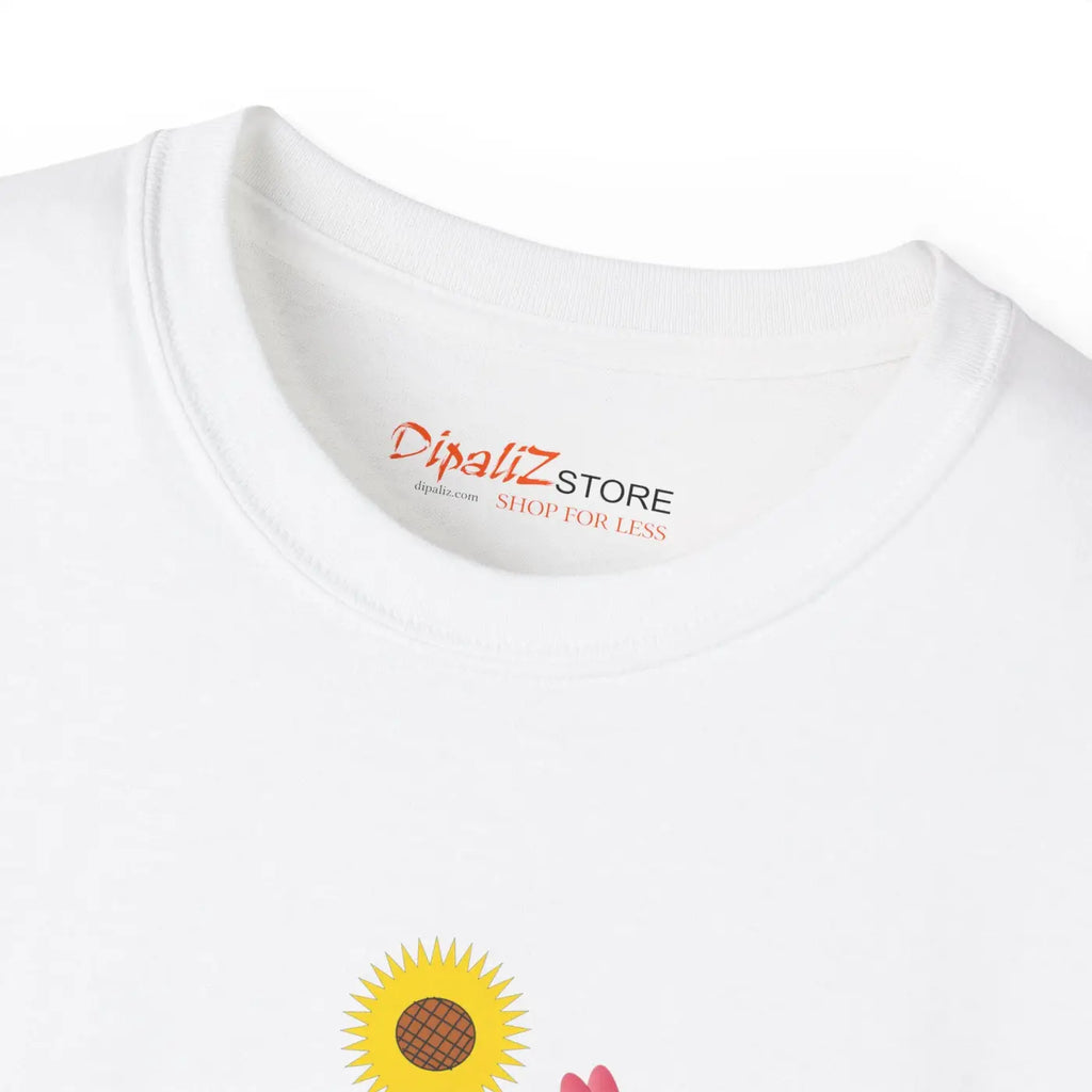 Heart with Flowers Ultra Cotton Tee - Floral Design - DipaliZ