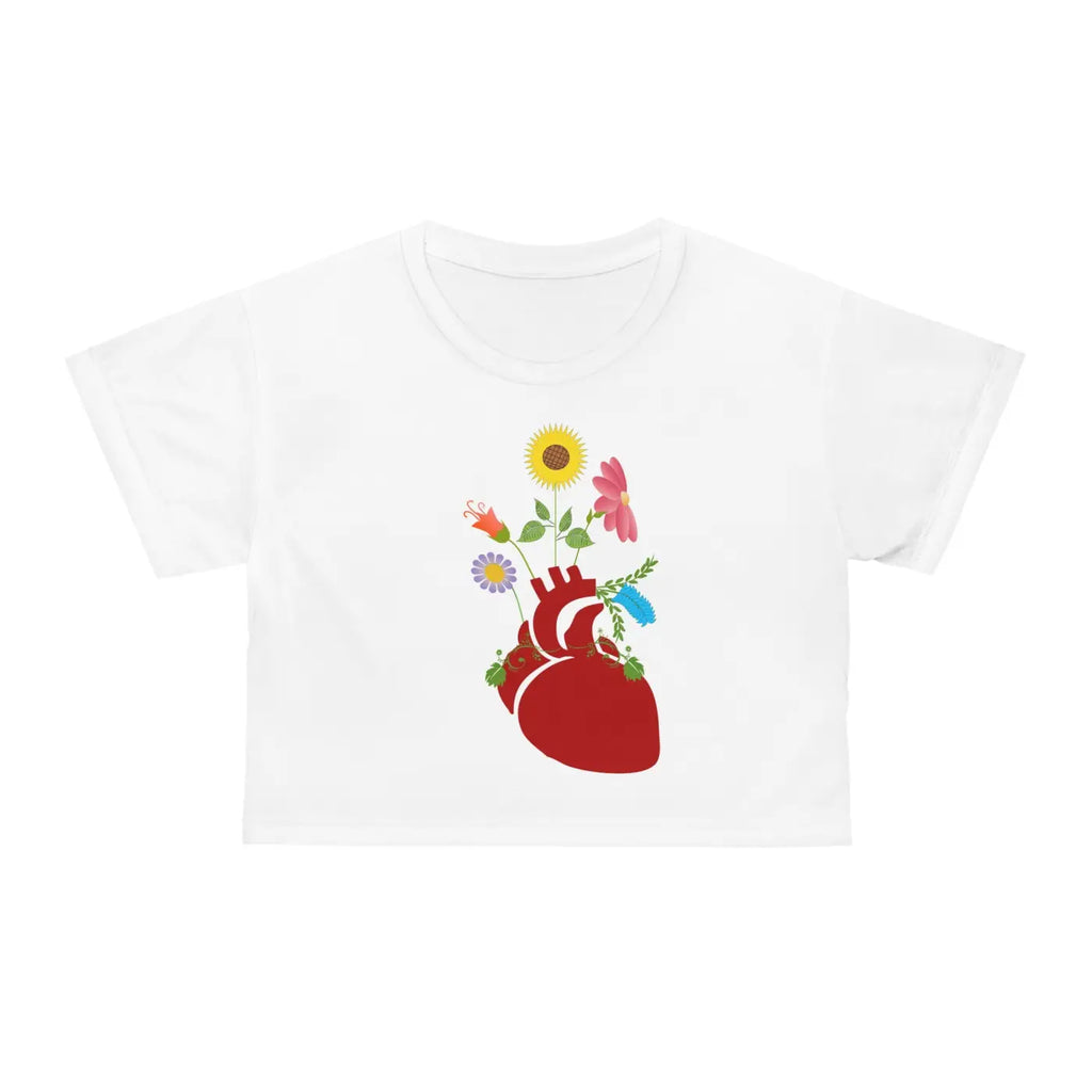 Heart Wildflower AOP Crop Tee - Trendsetter Statement - DipaliZ